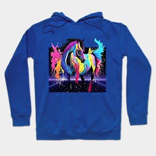 Horse painted fluorescent Hoodie